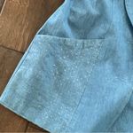 Vintage 90s City Girl Denim Southwest and Gold Blazer with Glitter Sz 6? Petite Blue Photo 6