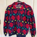 Vintage David Wayne Aztec Pullover Sweater Blue Photo 0