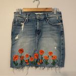 Mother Superior High Waisted Straight A Fray Quite Contrary Skirt Size 28‎ Blue Photo 0