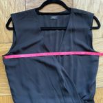 Talula Aritzia Black Sleeveless V-Neck Wrap Front Mini Dress Sz 4 EUC Photo 7