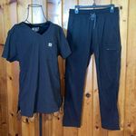 Carhartt Women's Modern Fit Tuck-In Top/Slim Leg Pant size SM/MD black scrubs Photo 0