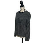 Ralph Lauren Lauren  Black White Striped Boatneck Sweater L | Nautical Preppy Photo 2