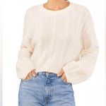 Altar'd State NWT Altar State Crew Neck Cable Knit Sweater Antique White Ivory Size L Photo 0