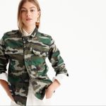 J.Crew camo utility shacket xs camouflage button down shirt jacket 100% cotton Photo 10