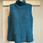 Chaus & Co turquoise turtleneck sleeveless sweater size S/PEC Blue Photo 1