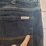 Carhartt  WOMENS ORIGINAL FIT STRAIGHT LEG FLANNEL LINED METALLIC DARK WASH JEANS Photo 6