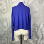 Eileen Fisher Cropped Open Front Cardigan Sweater Purple Size US Large Photo 6