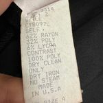 Tadashi Vintage 1990s Black Satin Ruched Tuxedo Collared Style Midi Dress Size 4 Photo 4