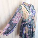 ZARA  Womens Patchwork Dress Sz S Multicolor Floral Sheer Amelie Boho Cottage Photo 5