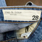 Rag and Bone NWT Cate Mid-Rise Skinny Jeans Peony with Holes Blue 28 Photo 7