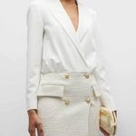 Derek Lam 10 Crosby Chiara White Tweed Blazer Mini Dress Size 0 Photo 0