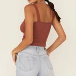 Free People Intimately FP Solid Rib Brami Crop Top XS/SM BNWTS In Chocolate Photo 2