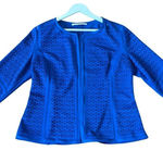 Peter Nygard blue lasercut open front blazer large Photo 0