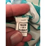 Escada Shirt Womens 50 Blue White Leaf Print Button Up Short Sleeve Casual Top Size XL Photo 5