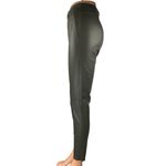 ZARA  Women's Green Faux Vegan Leather Skinny High Waist Trousers Pants Size S Photo 1