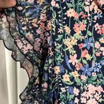 Tommy Hilfiger Dress Womens 20W Floral Flutter Sleeve Navy Blue Plus Size Photo 3