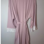Angel Maternity Women’s Size M/L Bamboo Robe Pink Crochet Trim Hospital Robe NEW Size L Photo 8