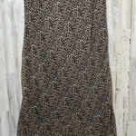 Vintage 90s Cheetah Leopard Print Midi Asymmetrical Skirt Womens Size Large Tan Photo 0