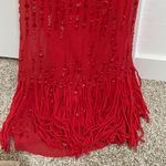 Free People Chic Red Beaded Dress Photo 5