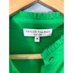 Taylor Tillman Cammie Ruffle Shirt Mini Dress Kelly Green Size Medium Photo 2