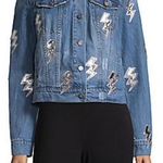 Saks 5th Avenue Bagatelle Lightning Bolt Denim Jacket Photo 0