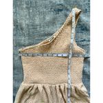 American Eagle  Pale Goldenrod Yellow Cream Floral One Shoulder Jumpsuit Small Photo 4