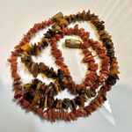 Goldstone and tigers eye chip beaded necklace Brown Photo 3