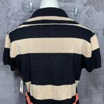 No Boundaries  Women’s Sweater Dress Coral Combo Striped Buckle Wrap Size L NWT Photo 7