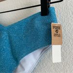 PINK VS NWT Blue Sparkle Bikini Bottom S Photo 1