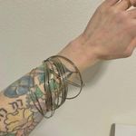 Silver Bangle Bunch Vintage “Delilah” Skinny Boho Bohemian Gypsy Maximalist Photo 1