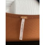 Free People Womens Medium Copper Brown Faux Wrap Top Penny Mesa Combo Long Sleev Photo 1