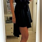 Fendi LOGO FF WRAP LOOK BELTED DRESS BLACK SIZE M or L. HIGH LOW NEVER WORN Photo 0