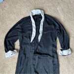 Vintage Mary McFadden Black and White Robe Size L Photo 1