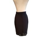 Navy Blue Japanese Made Skirt Light Sheer Material with Silky Lining Zip Up Back Photo 1