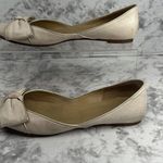 Valentino Garavani Bow Ballet Flats Size 38.5/7.5 Blush Pink Nude Nubuck Leather Photo 2