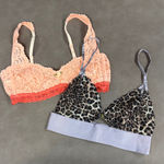 Free People Intimately Peach and Leopard Bralette Duo Size XS Photo 0