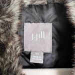 J. Jill Women’s Olive Green Faux Fur Trim Zip Vest Sleeveless Jacket Size XS Photo 5