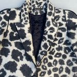 Rare Vintage Leopard Cheetah Black White Blazer Suit Jacket Size L Photo 2