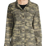 Sanctuary  Jacket Womens Button Front Camo Shacket‎ Military Olive Size S Photo 0