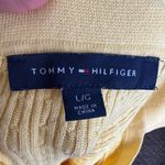 Tommy Hilfiger  Yellow Cable Knit Sweater, Preppy Y2K Classic Retro Coastal Large Photo 3