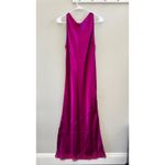 NWT Gold Hawk Chris Bias Tank Silk Maxi Dress Fuchsia Pink Size Small Lace Trim Photo 3