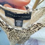 Saks 5th Avenue Saks Fifth Avenue Leopard Print Linen Tiered mini Dress size Large NWOT Photo 8