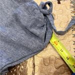ZARA  Chambray cotton/Linen Blend Tie Sleeve
Button Top Size XS Photo 8