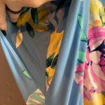 Blue Floral Strapless Maxi Dress Size XL Photo 3