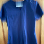Grey's Anatomy  spandex stretch scrub top in blue size small Photo 0