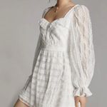 Monique Lhuillier NWT ML Long Bishop Sleeve Cocktail Minidress In Porcelain Photo 7