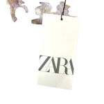 ZARA  Cropped‎ Plaid Jacket Shacket Purple Cream Size Large Photo 7