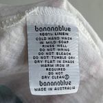 Banana Blue 100% Linen Art Print Tunic Jacket Size M Lagenlook Art to Wear White Size M Photo 5