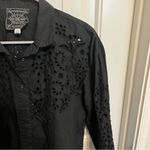 Johnny Was  Jade Eyelet Button Up Top Black Photo 5