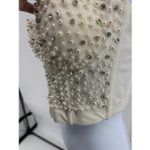 Windsor  Pearl Rhinestone Beaded Bustier Bra Crop Top Off White Size XS Photo 7